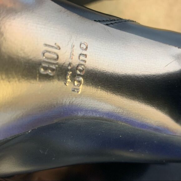 Gucci Black Glossy Leather Knee High Platform Boot Sz 10B - Picture 12 of 16